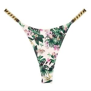 VICTORIA'S SECRET VERY SEXY CHAIN SHINE STRAP SATIN THONG PANTY